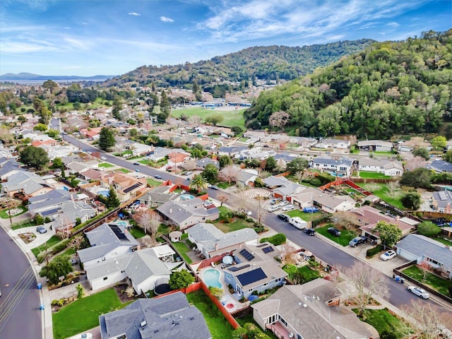 480 Via Del Plano, Novato, CA 94949 - aerial overview of property's location with nearby suburban area and mountains