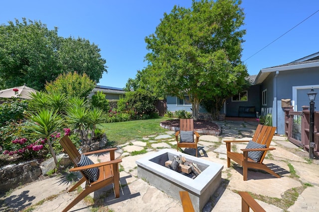 480 Via Del Plano, Novato, CA 94949 - view of patio featuring a fire pit