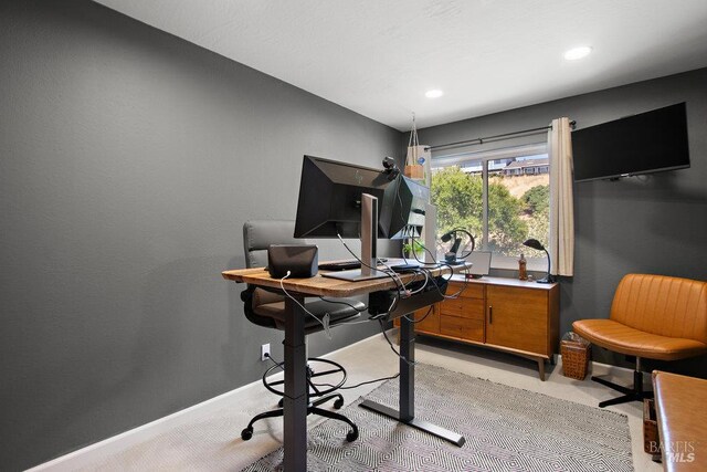 1800 London Dr, Benicia, CA 94510 - office area with recessed lighting and baseboards