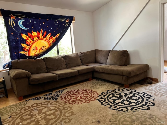 9826 Meadow Dr, Cobb, CA 95426 - living room with baseboards