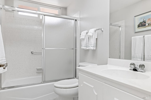 6518 Meadowgreen Pl, Santa Rosa, CA 95409 - full bathroom featuring toilet, vanity, and combined bath / shower with glass door
