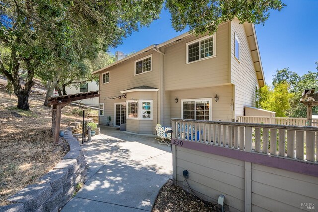 230 Clear Ridge Dr, Healdsburg, CA 95448 - rear view of property with a patio area and a chimney