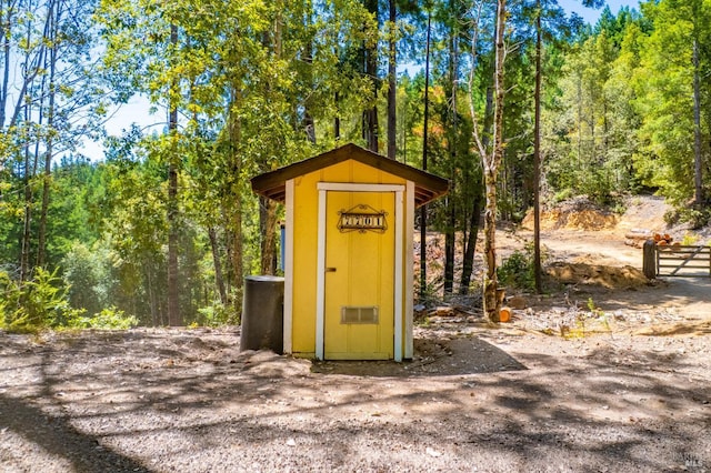 7701 Signal Ridge Rd, Philo, CA 95466 - view of shed with a wooded view