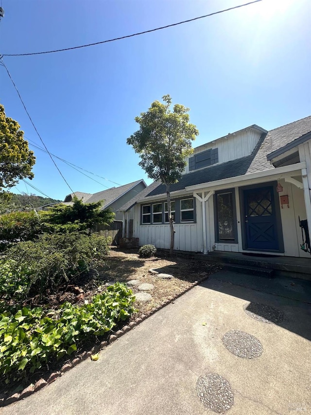 17 Sonora Way, Corte Madera, CA 94925 - view of front of property featuring board and batten siding and a shingled roof