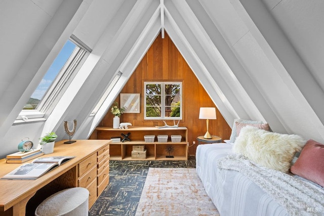 995 Greenhill Rd, Mill Valley, CA 94941 - office with wooden walls and vaulted ceiling