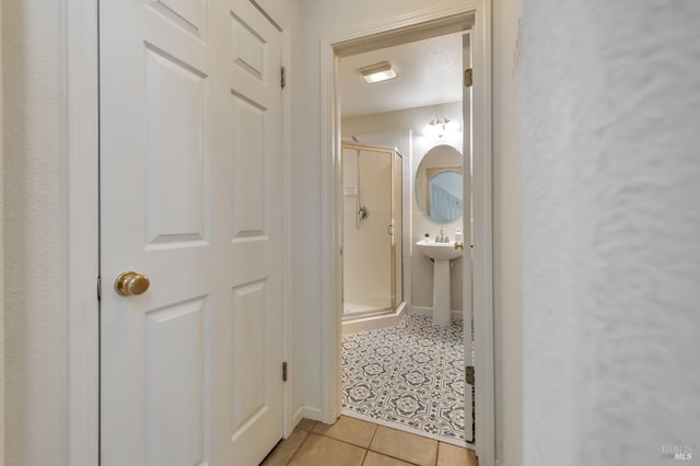 8046 Mason Dr, Rohnert Park, CA 94928 - bathroom featuring tile patterned flooring and a shower stall