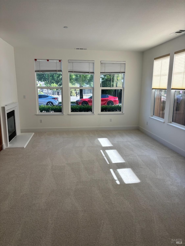 5 Sequoia Rd, San Rafael, CA 94903 - unfurnished living room with carpet and a glass covered fireplace