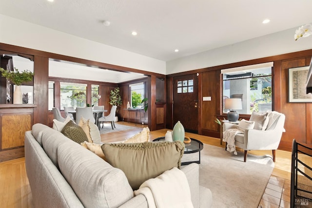 1572 Vista St, Oakland, CA 94602 - living room with recessed lighting and light wood finished floors