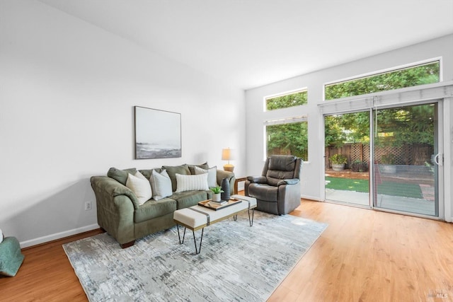 2832 Parkview Ter, Fairfield, CA 94534 - living room featuring plenty of natural light, wood finished floors, and baseboards