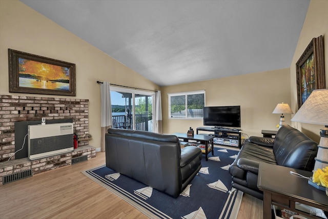 13201 Keys Blvd, Clearlake Oaks, CA 95423 - living area with lofted ceiling and wood finished floors