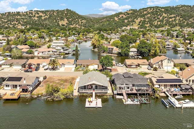 13201 Keys Blvd, Clearlake Oaks, CA 95423 - aerial perspective of suburban area featuring a water and mountain view