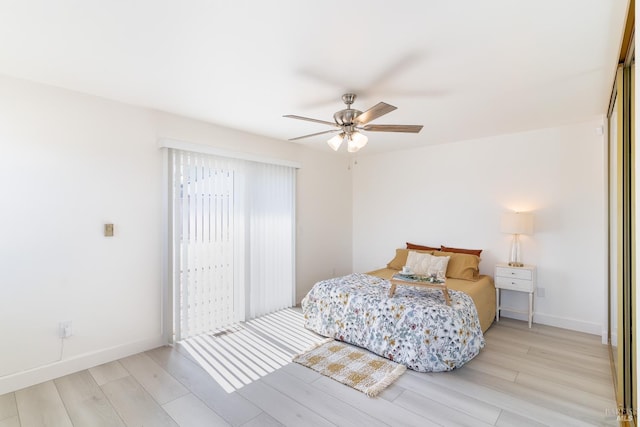 7 Fairview Ave, Vallejo, CA 94590 - bedroom featuring wood finished floors, baseboards, and a ceiling fan