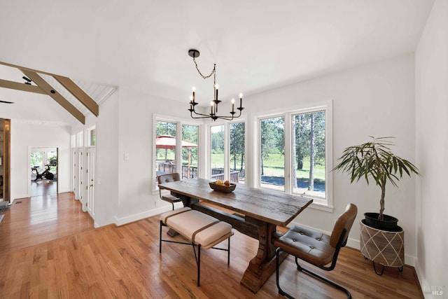 9 Spring Meadows Rd, Mccloud, CA 96507 - dining room with a chandelier, baseboards, light wood finished floors, and french doors