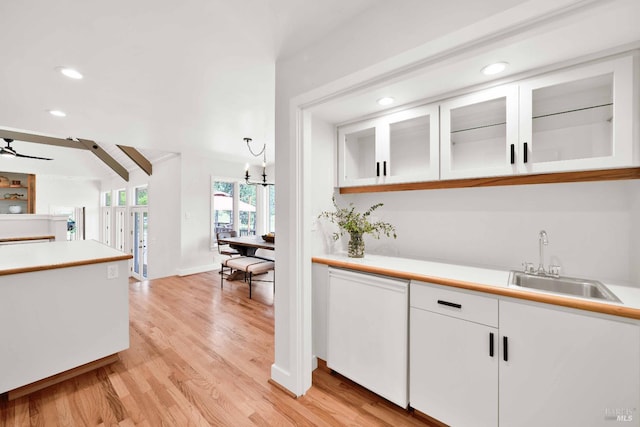 9 Spring Meadows Rd, Mccloud, CA 96507 - indoor wet bar featuring recessed lighting, light wood-type flooring, dishwasher, and baseboards