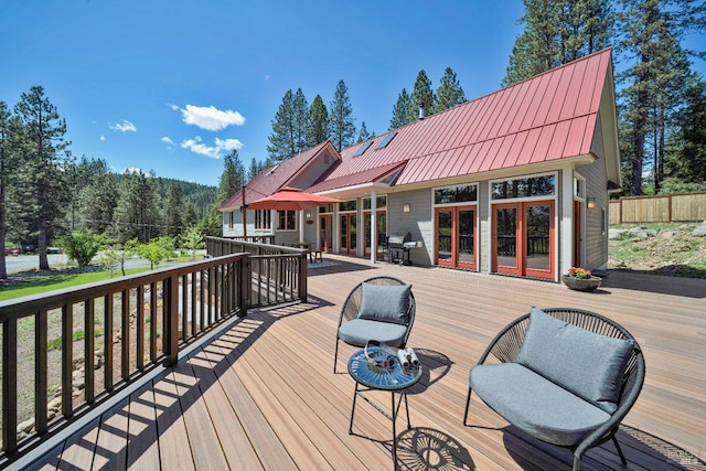 9 Spring Meadows Rd, Mccloud, CA 96507 - deck with french doors