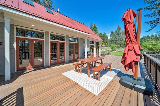 9 Spring Meadows Rd, Mccloud, CA 96507 - deck featuring outdoor dining area and french doors