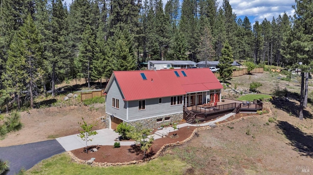 9 Spring Meadows Rd, Mccloud, CA 96507 - aerial view of property and surrounding area with a heavily wooded area