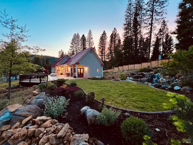 9 Spring Meadows Rd, Mccloud, CA 96507 - rear view of property with a wooden deck