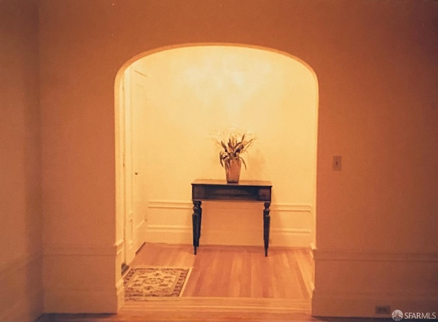 169 Forest Side Ave, San Francisco, CA 94127 - corridor with arched walkways and wood finished floors