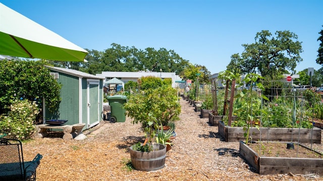 9149 Windsor Rd, Windsor, CA 95492 - view of yard with a vegetable garden and a storage unit