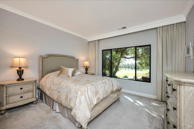 848 Acorn Way, Napa, CA 94558 - bedroom featuring ornamental molding, baseboards, and light carpet