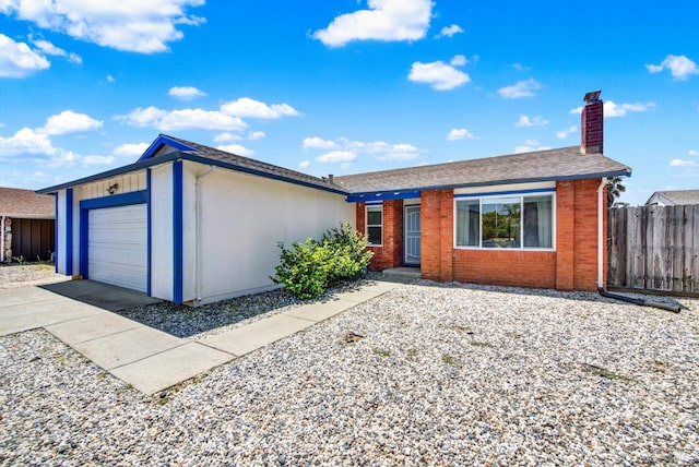 201 Pamela Ct, Vallejo, CA 94589 - ranch-style house with a garage, a chimney, and concrete driveway