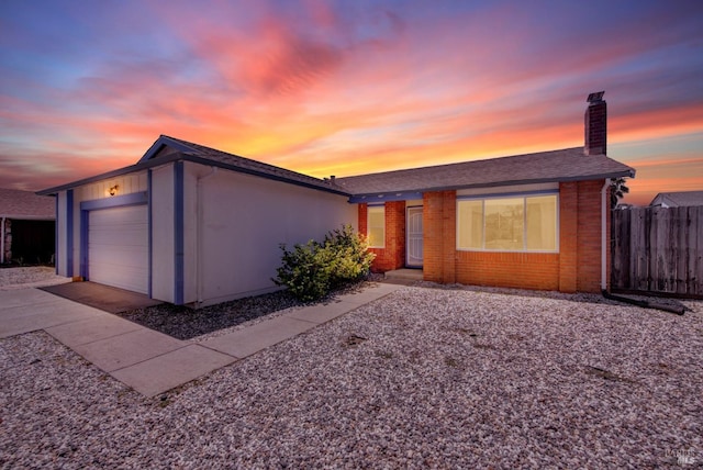 201 Pamela Ct, Vallejo, CA 94589 - view of front of house with an attached garage, a chimney, and concrete driveway