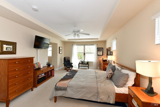 1617 Pear Tree Ln, Napa, CA 94558 - bedroom with a raised ceiling, multiple windows, light colored carpet, and baseboards