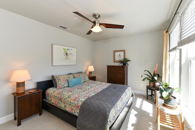 1617 Pear Tree Ln, Napa, CA 94558 - bedroom with light carpet, baseboards, and ceiling fan