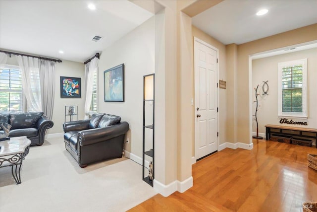 428 Lloyd Ct, Benicia, CA 94510 - entryway with light wood-type flooring, recessed lighting, and baseboards