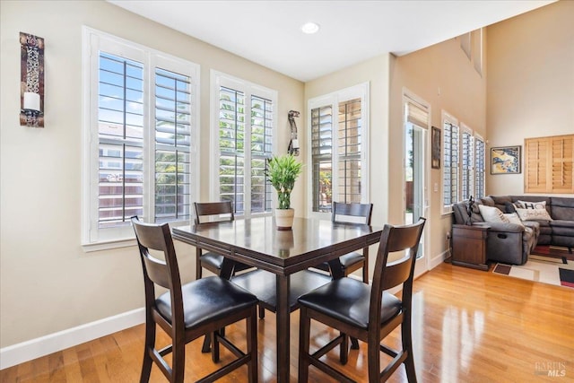 428 Lloyd Ct, Benicia, CA 94510 - dining room featuring baseboards, light wood-style floors, and recessed lighting