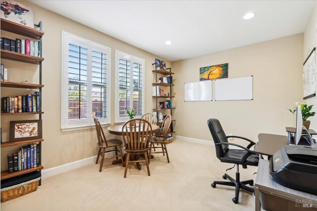 428 Lloyd Ct, Benicia, CA 94510 - carpeted office featuring baseboards and recessed lighting