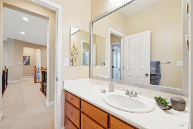 428 Lloyd Ct, Benicia, CA 94510 - bathroom featuring vanity, recessed lighting, and baseboards