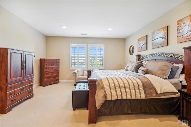 428 Lloyd Ct, Benicia, CA 94510 - bedroom with light carpet, recessed lighting, and baseboards