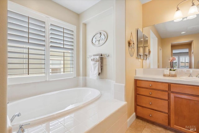 428 Lloyd Ct, Benicia, CA 94510 - full bath with vanity, a bath, and tile patterned flooring