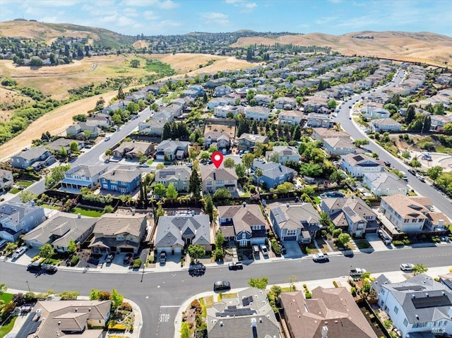 428 Lloyd Ct, Benicia, CA 94510 - aerial view of property's location with nearby suburban area and a mountain backdrop
