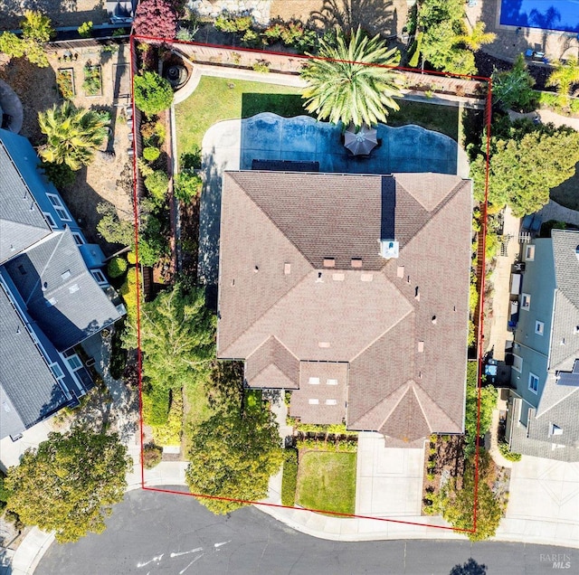 428 Lloyd Ct, Benicia, CA 94510 - aerial view of property's location featuring property parcel outlined