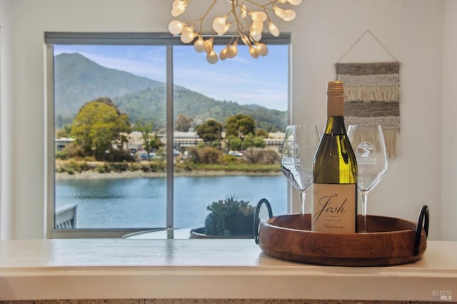 100 Lucky Dr Unit 109, Corte Madera, CA 94925 - detailed view of a chandelier and mountains