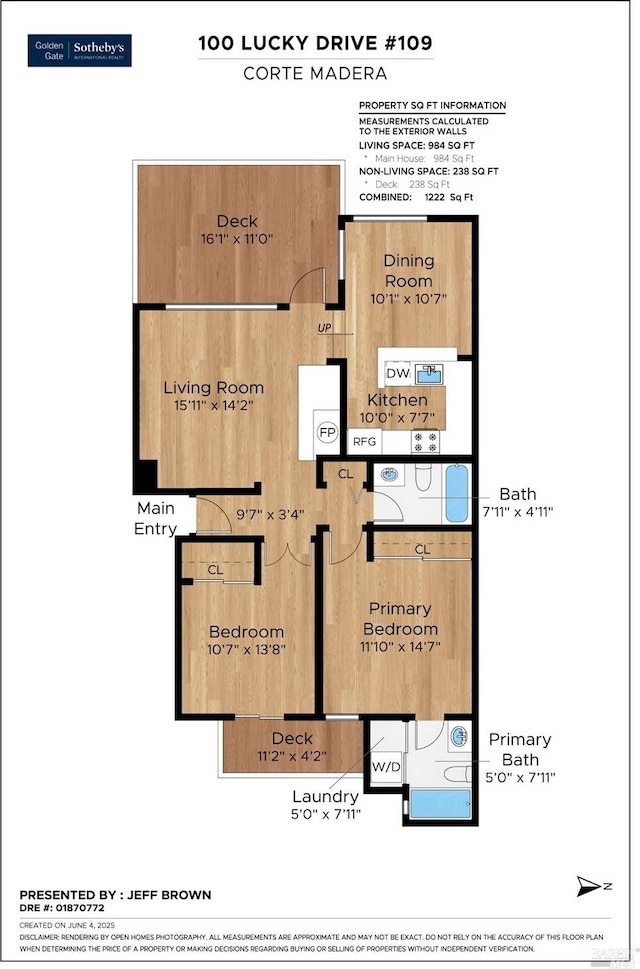 100 Lucky Dr Unit 109, Corte Madera, CA 94925 - room layout