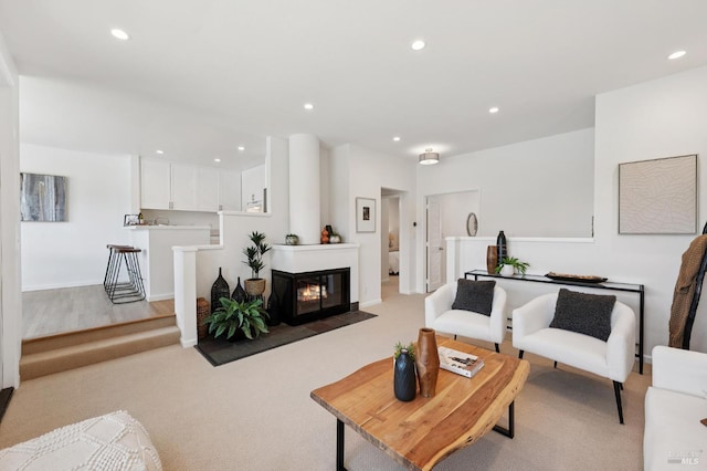 100 Lucky Dr Unit 109, Corte Madera, CA 94925 - living area featuring recessed lighting and light colored carpet