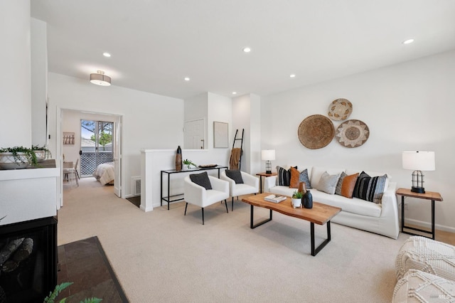 100 Lucky Dr Unit 109, Corte Madera, CA 94925 - carpeted living area with recessed lighting and baseboards