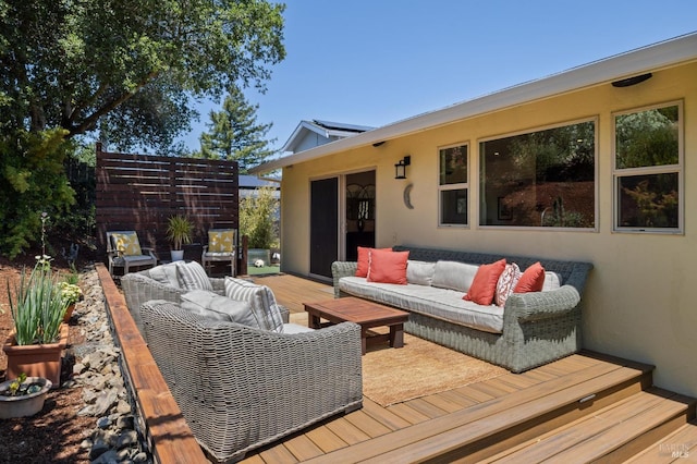 594 Tanbark Ter, San Rafael, CA 94903 - wooden deck with an outdoor living space
