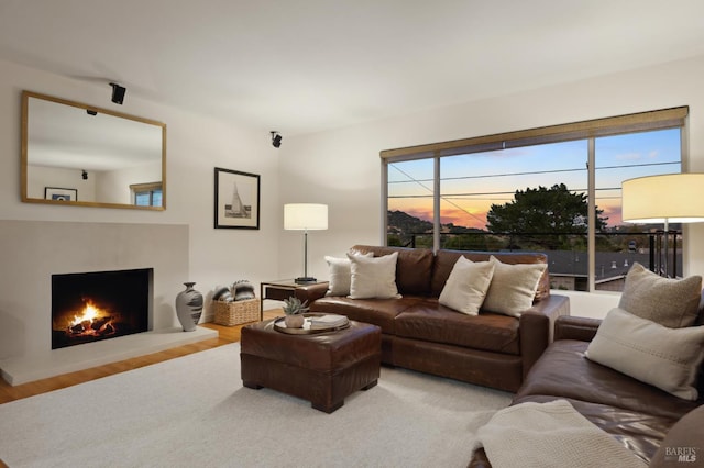 594 Tanbark Ter, San Rafael, CA 94903 - living room with wood finished floors and a lit fireplace