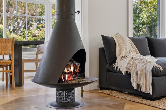 304 Laurel Way, Mill Valley, CA 94941 - detailed view of a wood stove and wood finished floors