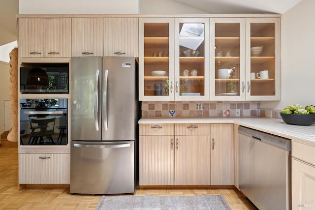 304 Laurel Way, Mill Valley, CA 94941 - kitchen with stainless steel appliances, light countertops, and glass insert cabinets