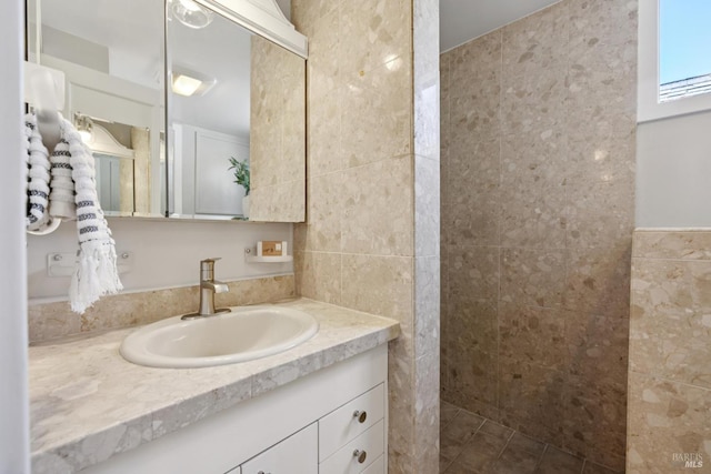 304 Laurel Way, Mill Valley, CA 94941 - full bath with tile walls, vanity, and walk in shower