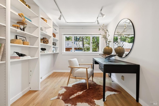 304 Laurel Way, Mill Valley, CA 94941 - office area featuring rail lighting and light wood-type flooring