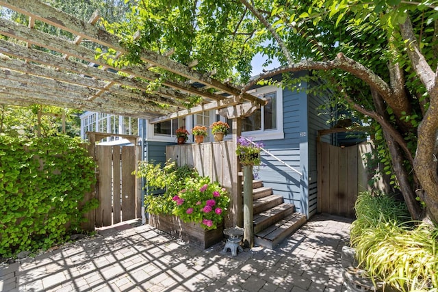 304 Laurel Way, Mill Valley, CA 94941 - view of outbuilding featuring a pergola and a gate