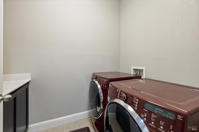 5340 Discovery Way, Fairfield, CA 94533 - laundry room with washer and dryer, cabinet space, baseboards, and light tile patterned floors