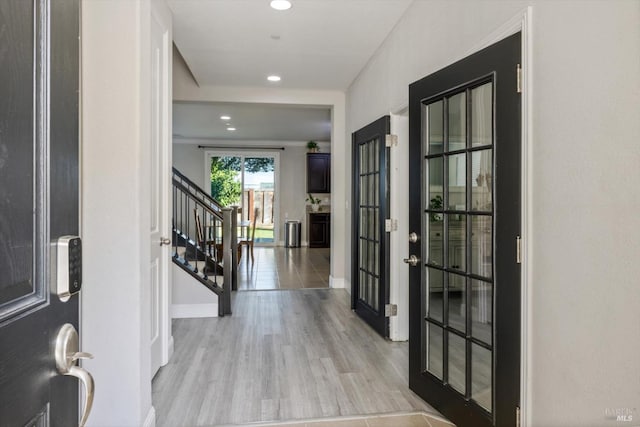 5340 Discovery Way, Fairfield, CA 94533 - entrance foyer featuring stairs, recessed lighting, light wood-type flooring, and baseboards